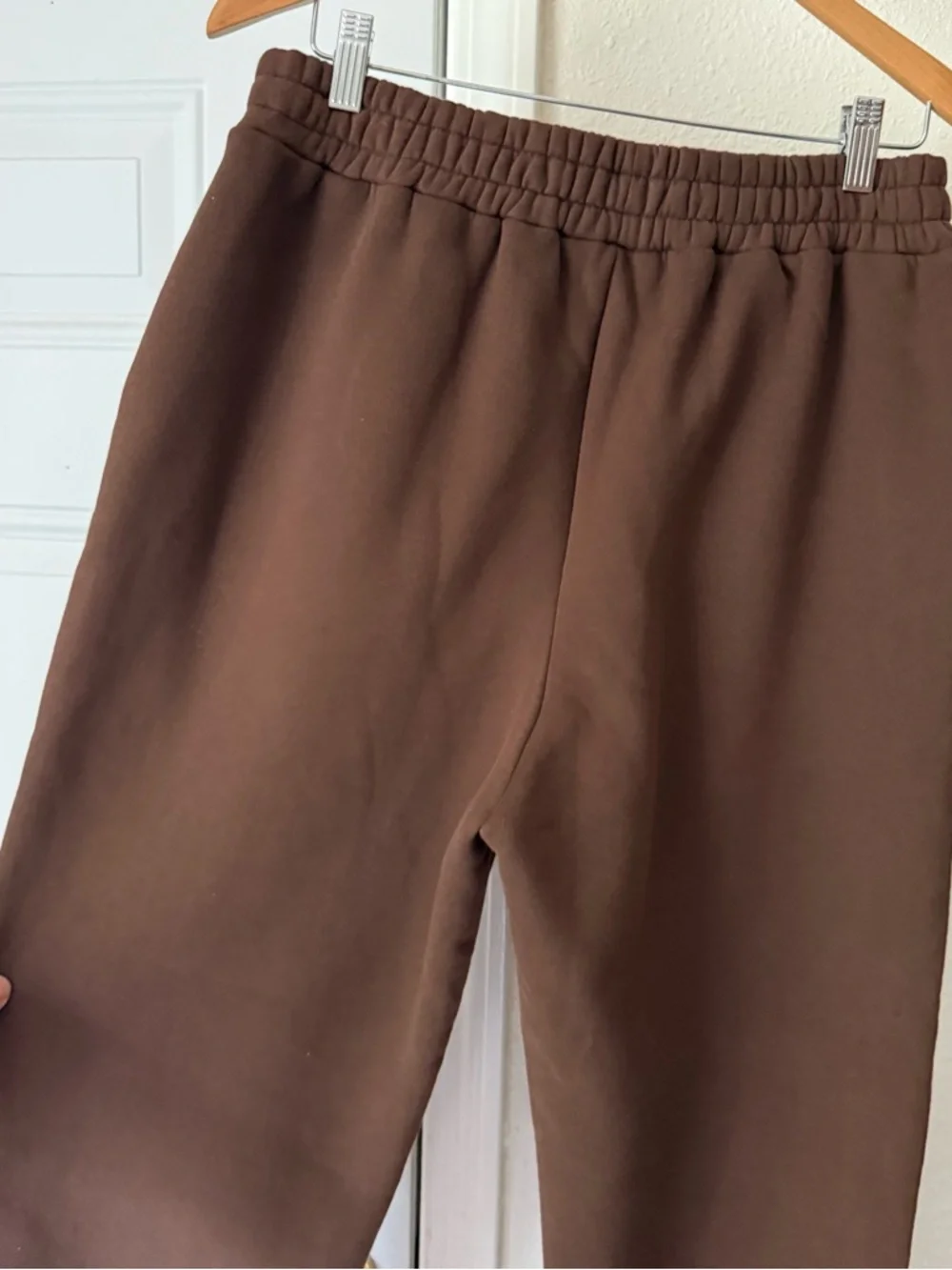 COMFRT brown cotton fleece soft lounge pull on jogger sweat pants - Picture 4 of 6